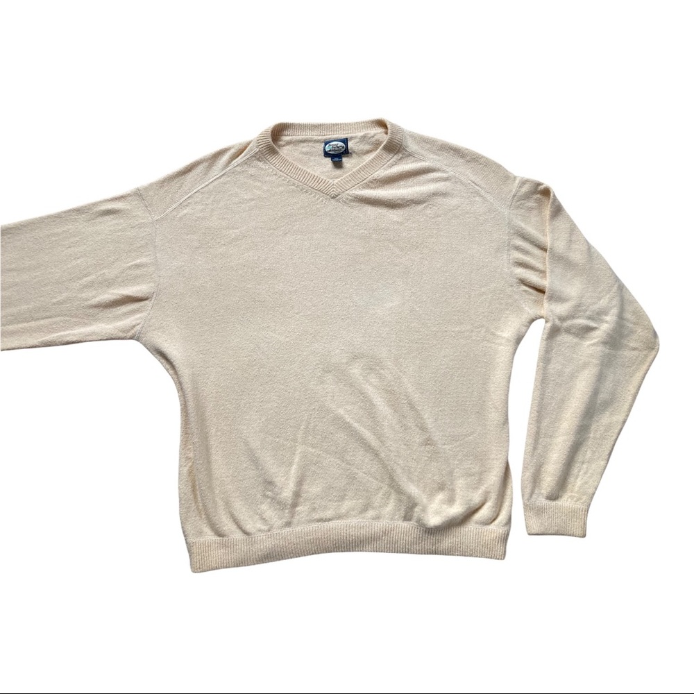 Tommy Bahama yellow v neck sweater Sz XXL